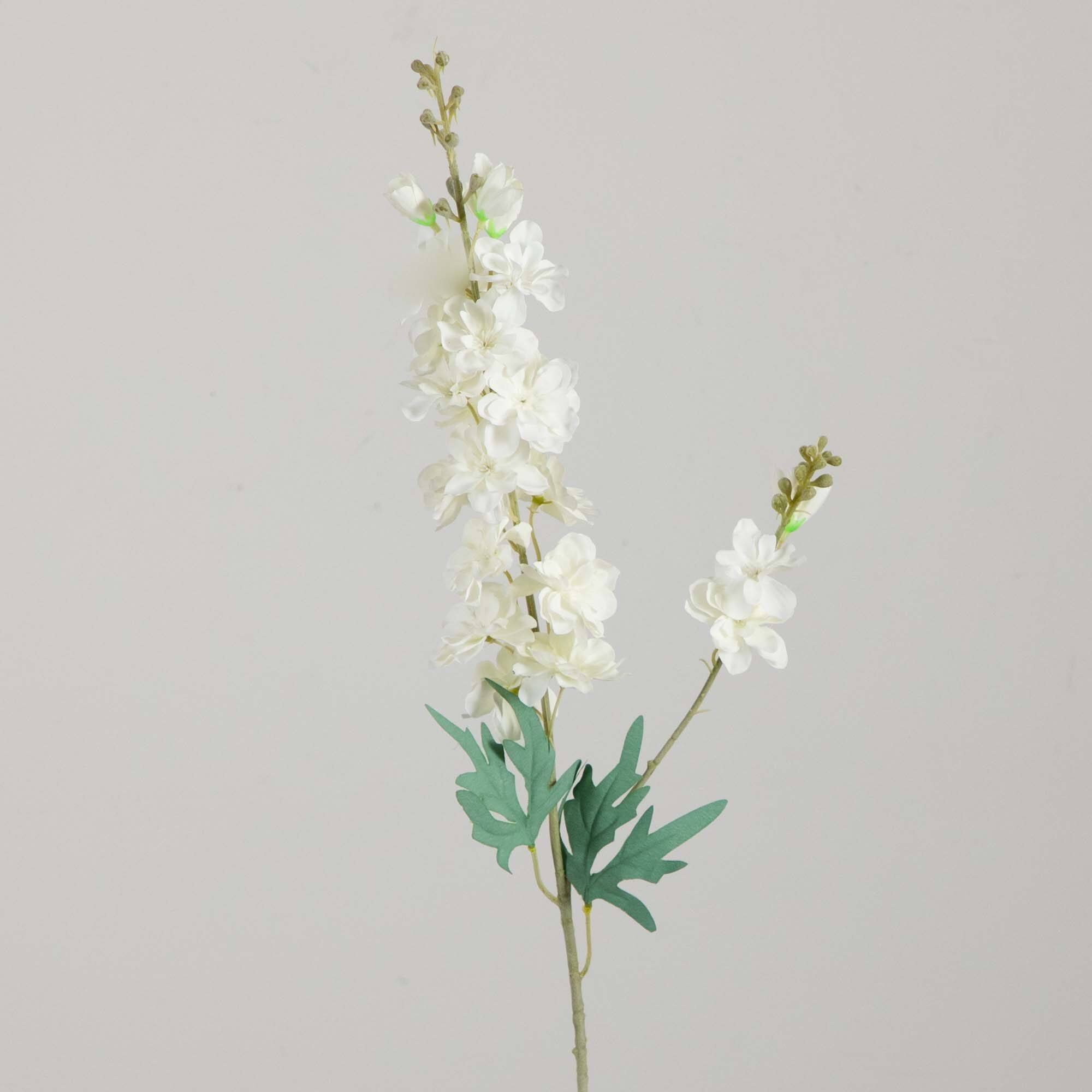 33" White Delphinium Flower Stems, 3ct.